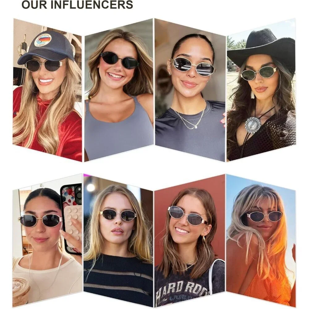 Retro Oval Sunglasses for Women Classic Trendy Shades UV400 Protection SJ1256
